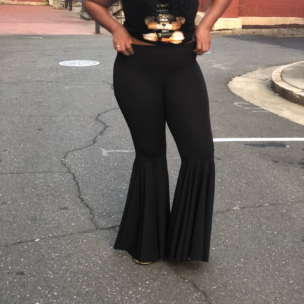 Black Bell Bottom Pants